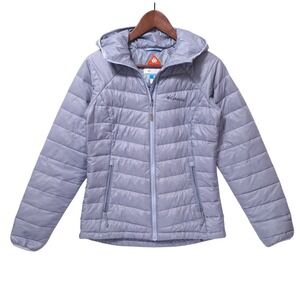 Columbia Omni‎ Heat TurboDown Hooded Puffer Jacket 860TD Women Small w/ Defect